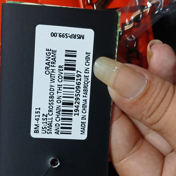 NWT Badgley Mischka orange crossbody - Picture 2 of 8